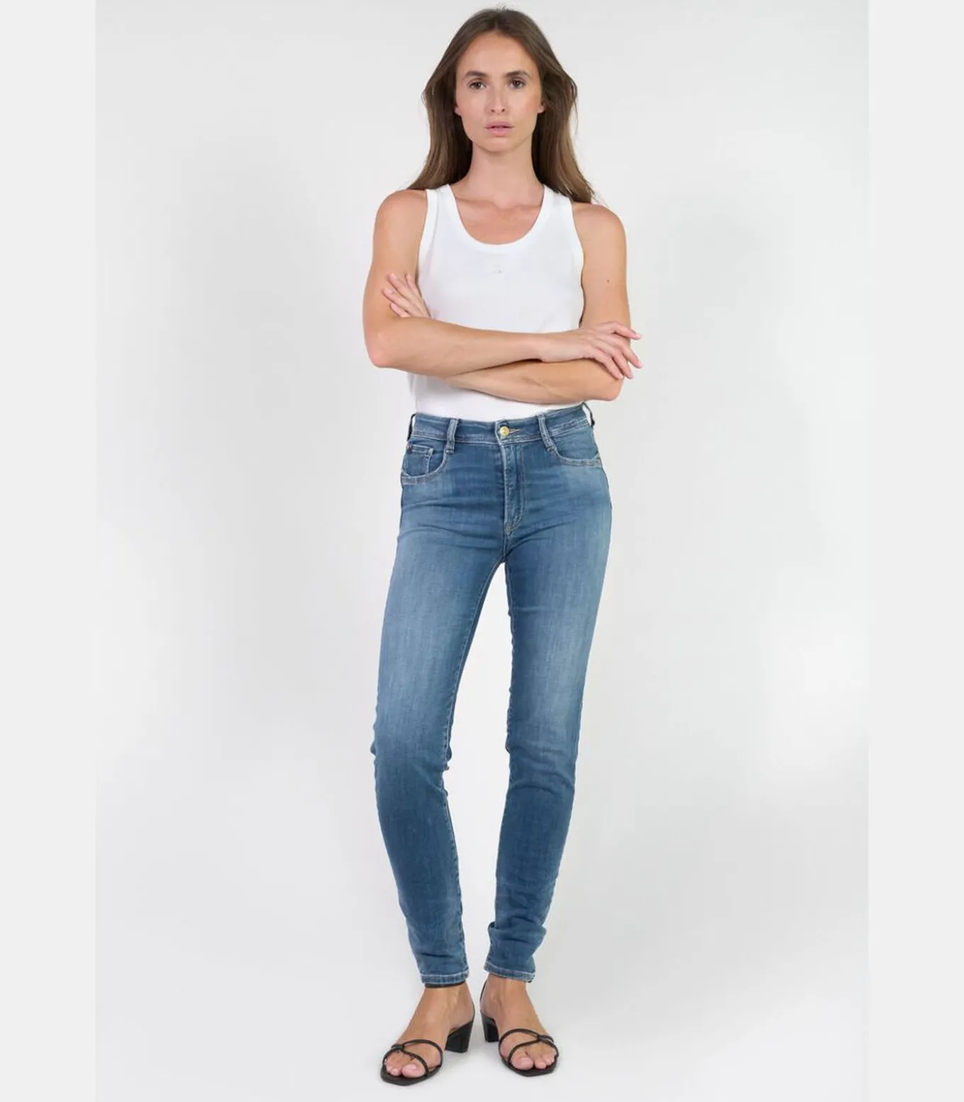 Jeans push-up slim hoge taille PULP, lengte 34