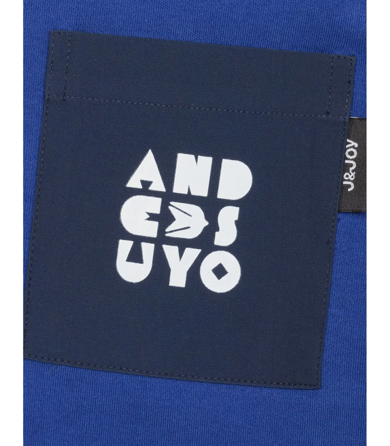 Jongens T-shirt met lange mouwen, blauw, met print op de rug