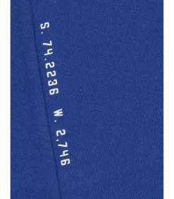 Jongens T-shirt met lange mouwen, blauw, met print op de rug