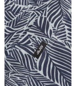 Jongens wit en blauw poloshirt met plantenprint