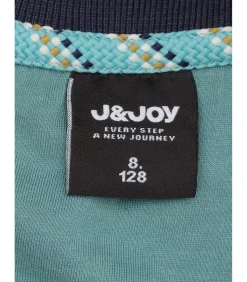 Jongens wit en blauw poloshirt met plantenprint