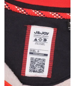 Jongenssweater met veelkleurige streep en rits