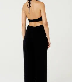 Jumpsuit Macacao No Liso Preto Mistico