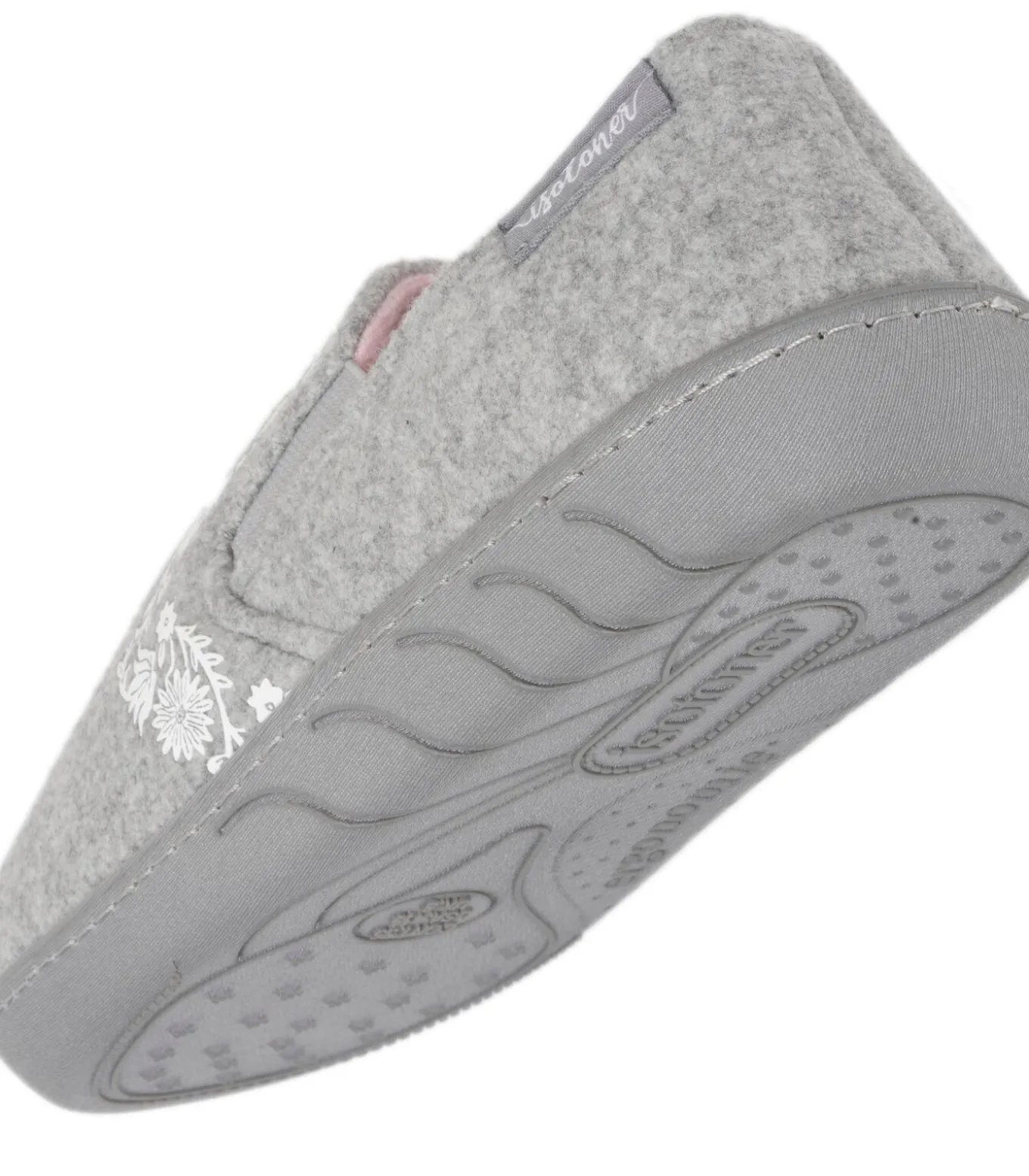 Junior Arabesque Comfort Slippers Heather Grey
