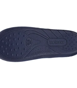 Junior Gestreepte Mocassin Sloffen Navy