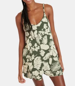 Kaki gebloemde playsuit JONAH TANAISIE