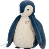 Kaloo knuffel pinguïn blauw met white noise en recorder