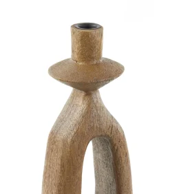 Kandelaar Django - Bruin - 13x13x43cm