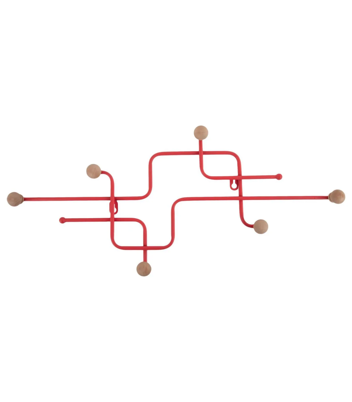 Kapstok Metro - Scarlet Rood - 60.5x4x26.5cm