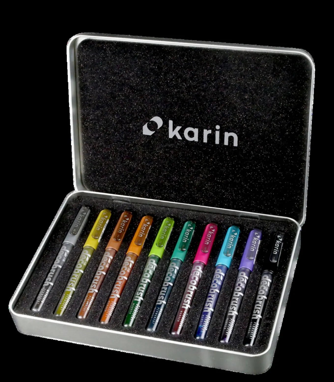 Karin brushmarker metallic set - 10 kleuren voor creatief tekenen
