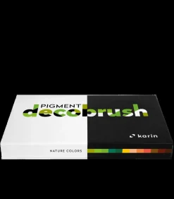 Karin brushmarker set acrylmarkers 12 stuks nature kleuren pigment