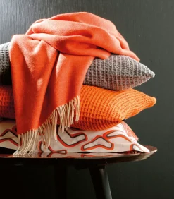 KATMANDOU orange - Plaid Merino