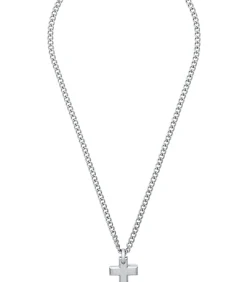 Ketting met hanger voor mannen, kruis van roestvrij staal