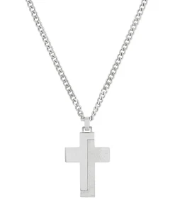 Ketting met hanger voor mannen, kruis van roestvrij staal