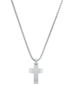 Ketting met hanger voor mannen, kruis van roestvrij staal