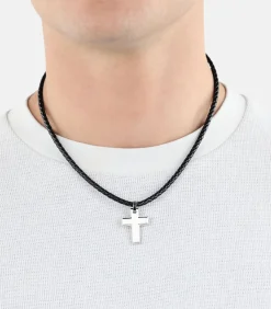 Ketting met hanger voor mannen, kruis van roestvrij staal