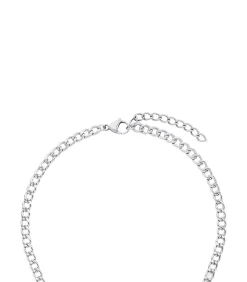 Ketting met hanger voor mannen, roestvrij staal, agaat