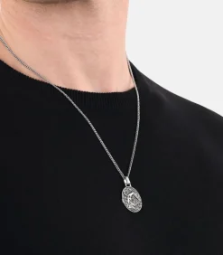 Ketting met hanger voor mannen, roestvrij staal