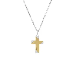 Ketting met hanger voor mannen, kruis van roestvrij staal