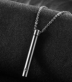 Ketting met Urn Hanger - Zilver Kleurig - Staal