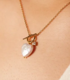 Ketting Zilver 45 cm - Parel