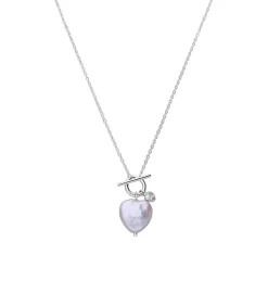 Ketting Zilver 45 cm - Parel
