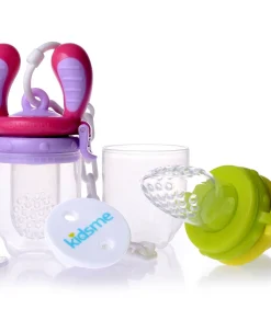 KidsMe Food Feeder fruitspeen & sabbelzakje voor baby Start Pakket - Groen/Lavendel