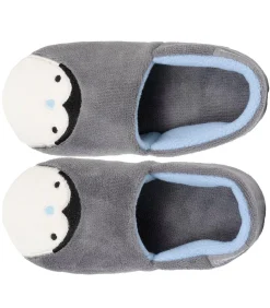 Kindersloffen Grijs Pinguïn Wit