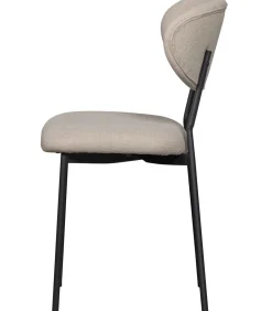 Kjeld Eetkamerstoelen - Polyester - Naturel - Set van 6