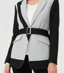 Kleurblok Blazer in Jersey