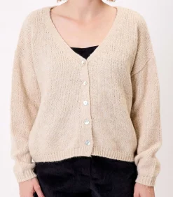 Korte effen gebreide vest APPACHE