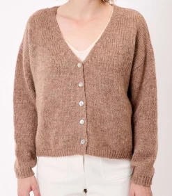 Korte effen gebreide vest APPACHE