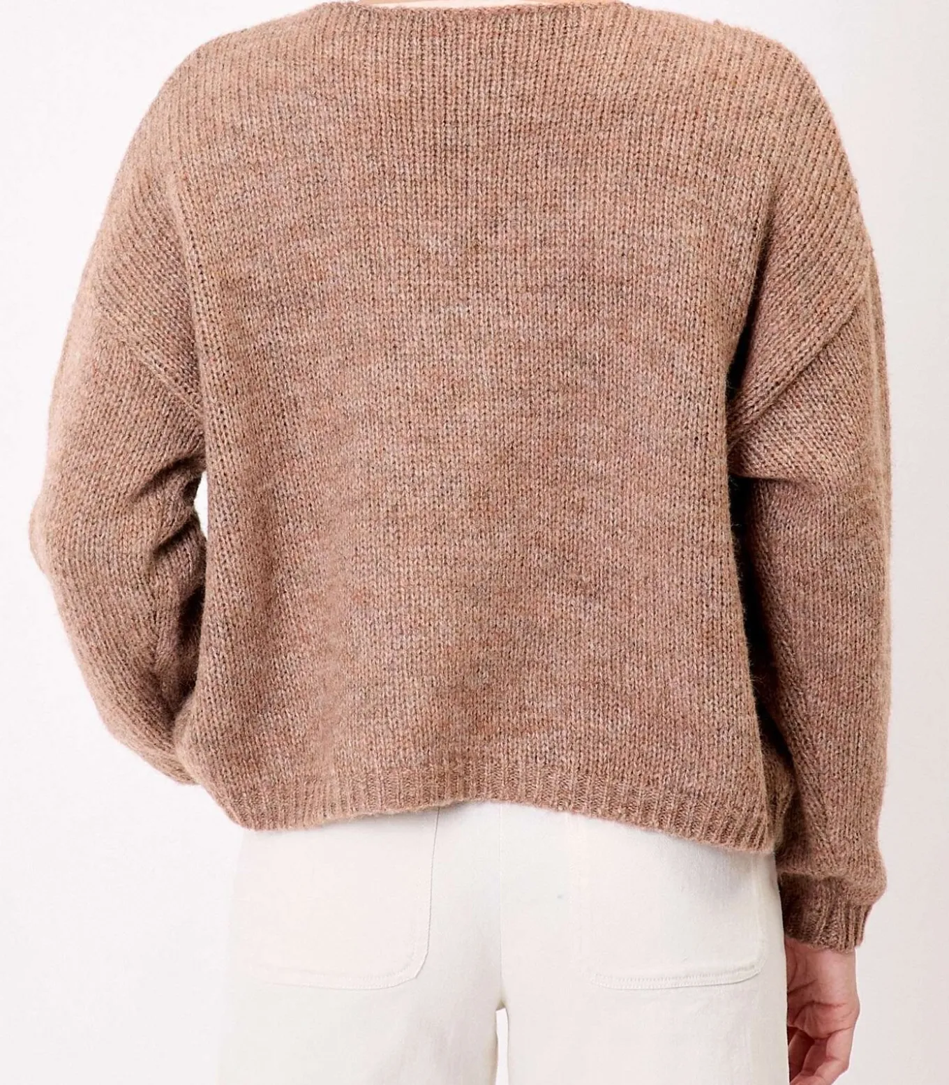 Korte effen gebreide vest APPACHE