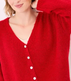 Korte effen gebreide vest APPACHE