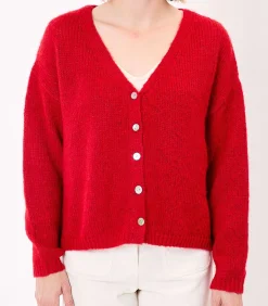 Korte effen gebreide vest APPACHE