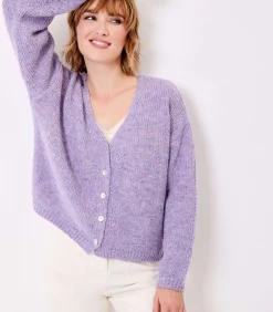 Korte effen gebreide vest APPACHE