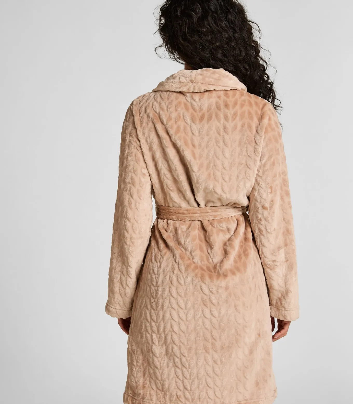 Korte flanellen badjas