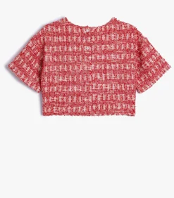 Korte mouw Ronde kraag Blouse