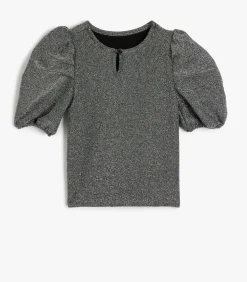 Korte mouw Ronde kraag Blouse