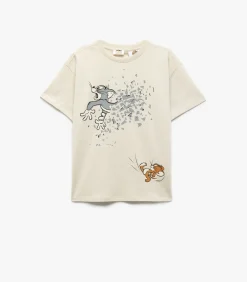 Korte Mouwen Kinder T-shirt met Tom en Jerry Print