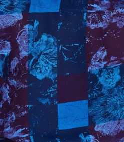 Korte paarse top met lange mouwprint