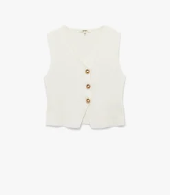 Koton Buttoned Knit Vest