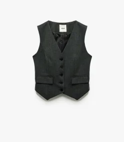 Koton Checked Blazer Vest