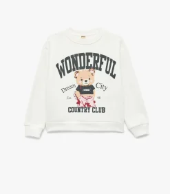 Koton Teddy Bear Printed Sweatshirt