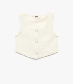 Koton Tweed Crop Blouse