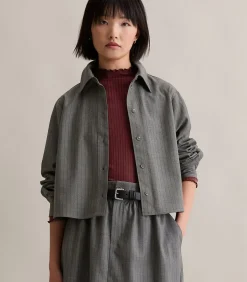 Krijtstreep blouse A-vorm