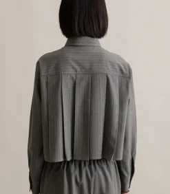 Krijtstreep blouse A-vorm