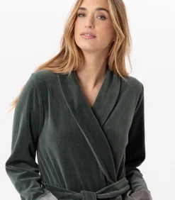 Kruislingse badjas van fluweel ESSENTIEL H67A