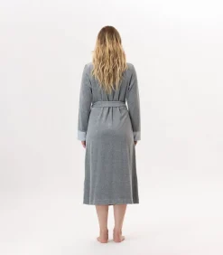 Kruislingse badjas van fluweel ESSENTIEL H67A