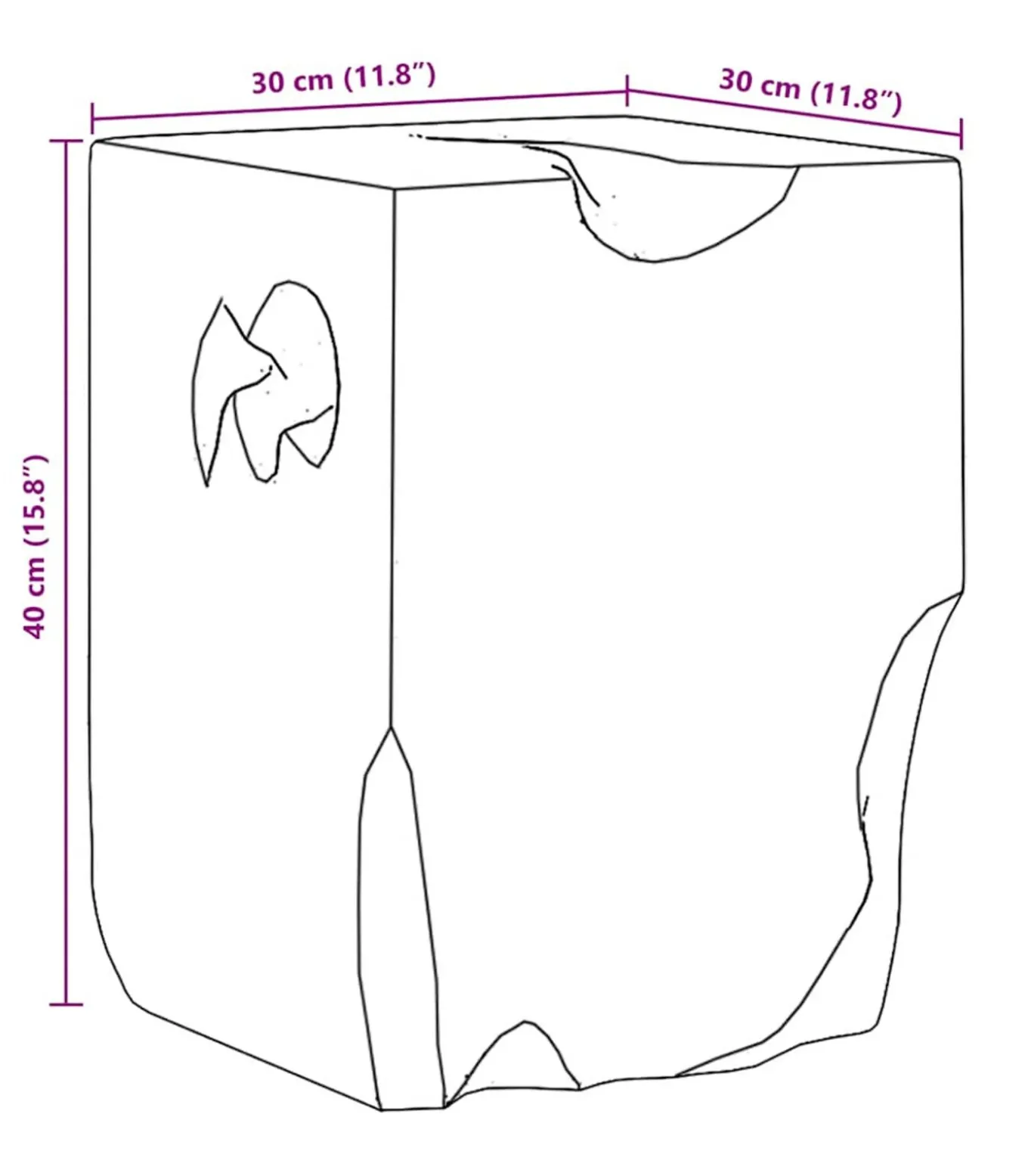 Kruk massief teakhout